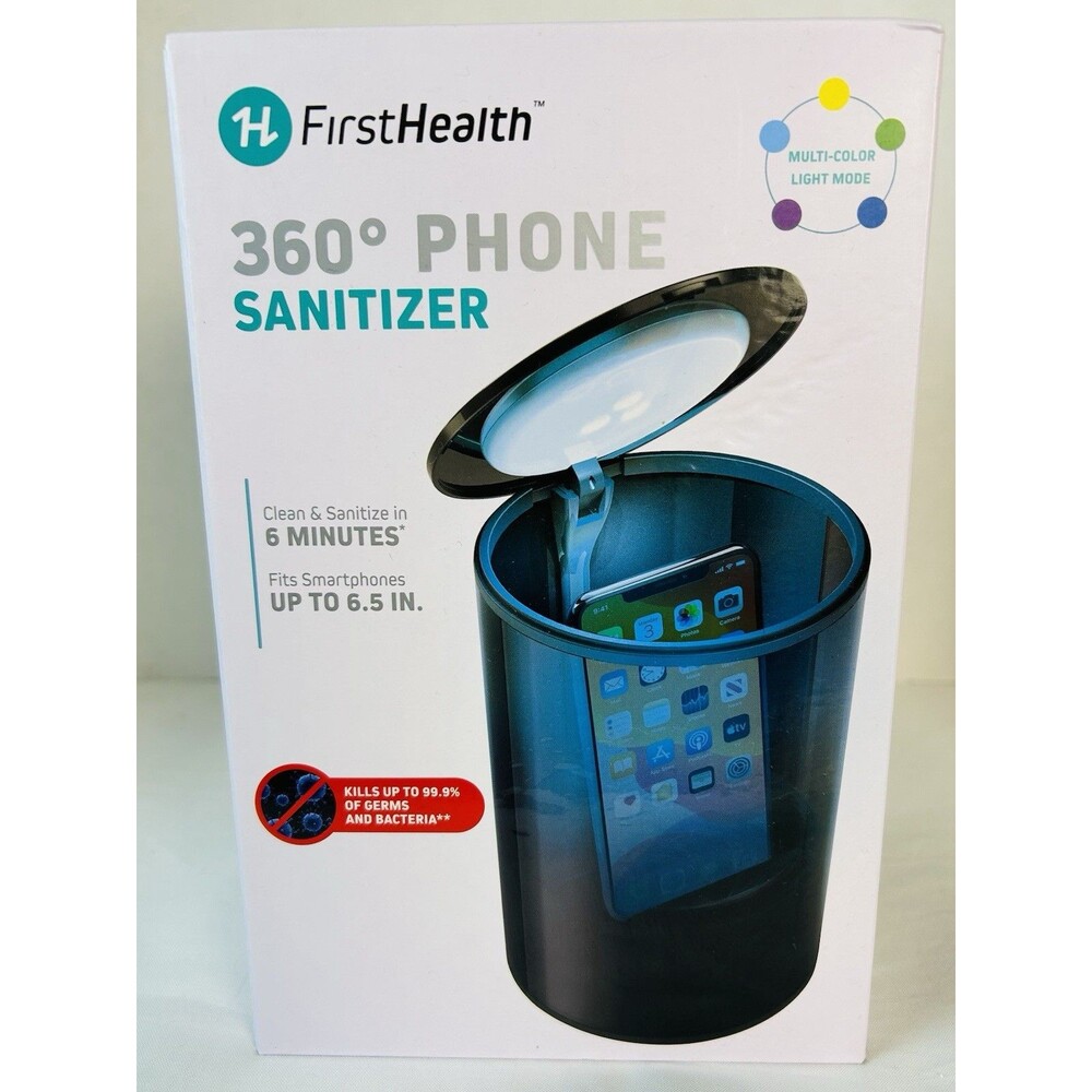 First Health 360 Degree Phone Sanitizer Ozone Technology New in Box Sealed